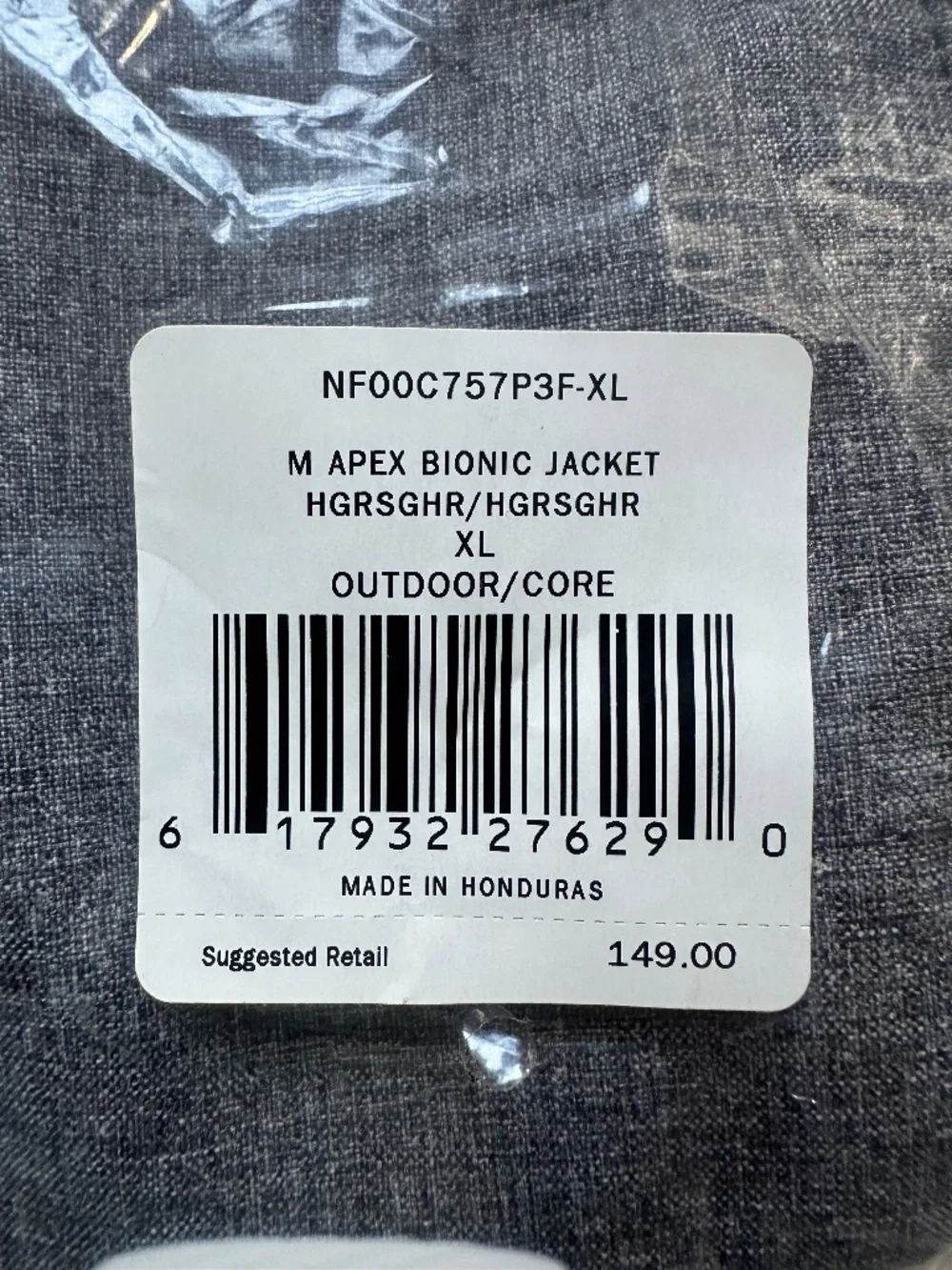 THE NORTH FACE - Men's Apex bionic jacket in Heather Gray: Size XL